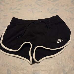 Nike Women's Black and White Athletic Shorts